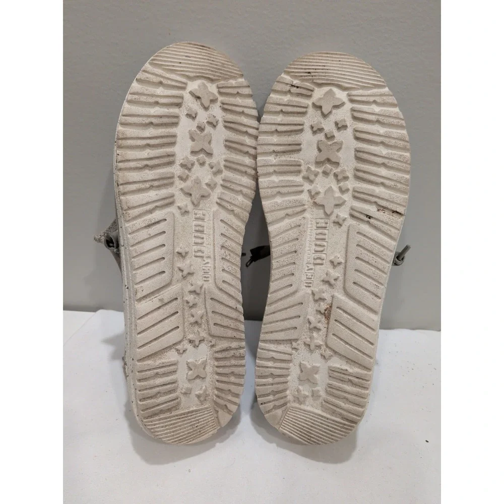 Hey Dude Shoes Womens 9 Wendy Casual Comfort Moc Sneakers Flats Grey Fabric
